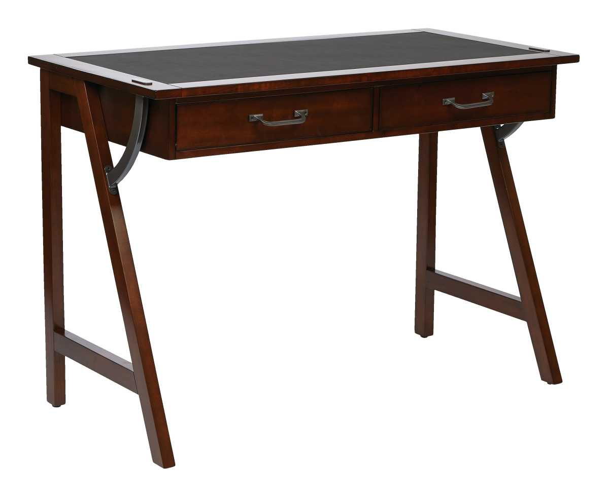 Dorset 44 Computer Desk In Cider Finish With Trestle Solid Wood