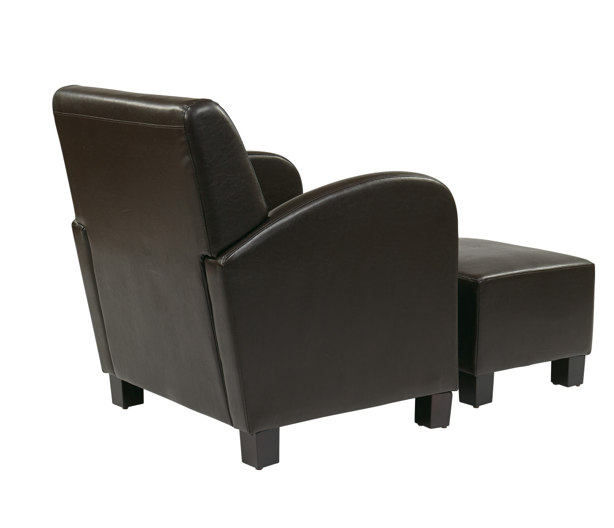 Faux Leather Club Chair With Ottoman Expresso Ergoback Com Faux Leather Club Chair With Ottoman Expresso