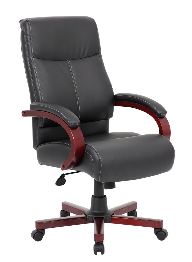 Boss Leatherplus Executive Chair B19001, Boss Black Leatherplus Executive Chair