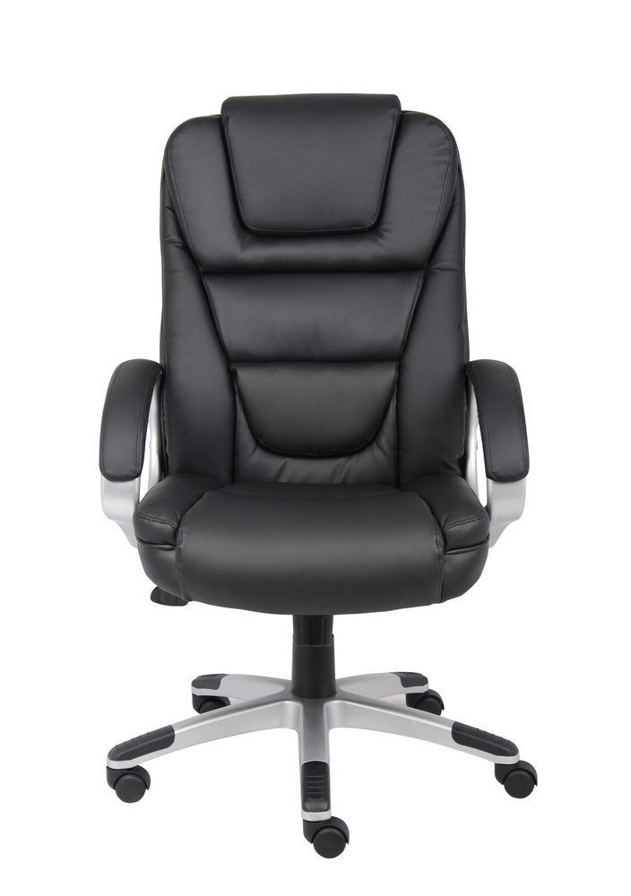Boss Ntr Executive Leatherplus Chair, Boss Black Leatherplus Executive Chair